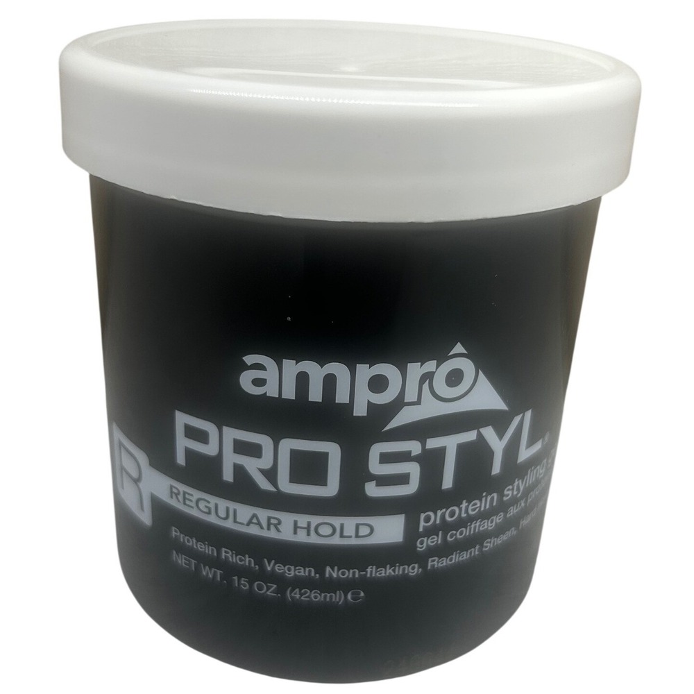 Ampro Pro Styl Regular Hold Protein Styling Gel 15 oz Vegan AlcoholFree NonFlake